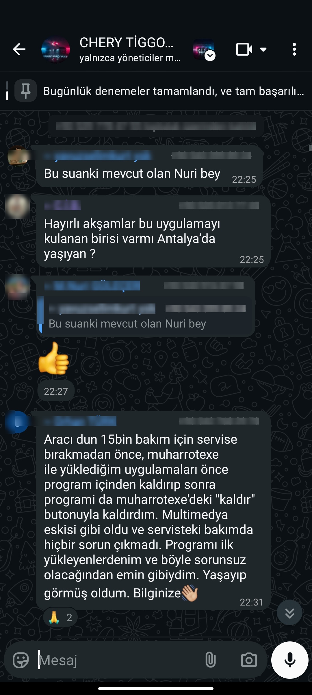 Kullanıcı Dönüşü