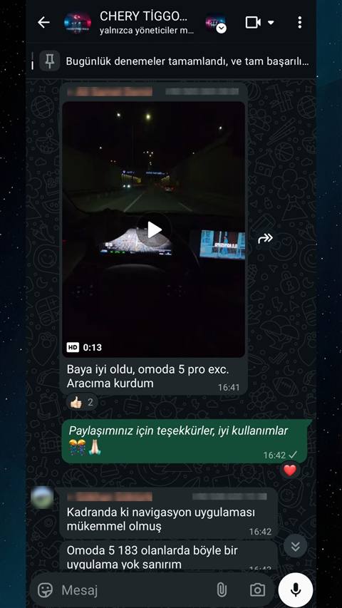 MUHAWARE kullanıcı yorumu (145HP Grubu): Baya iyi oldu, omoda 5 pro exc. Aracıma kurdum