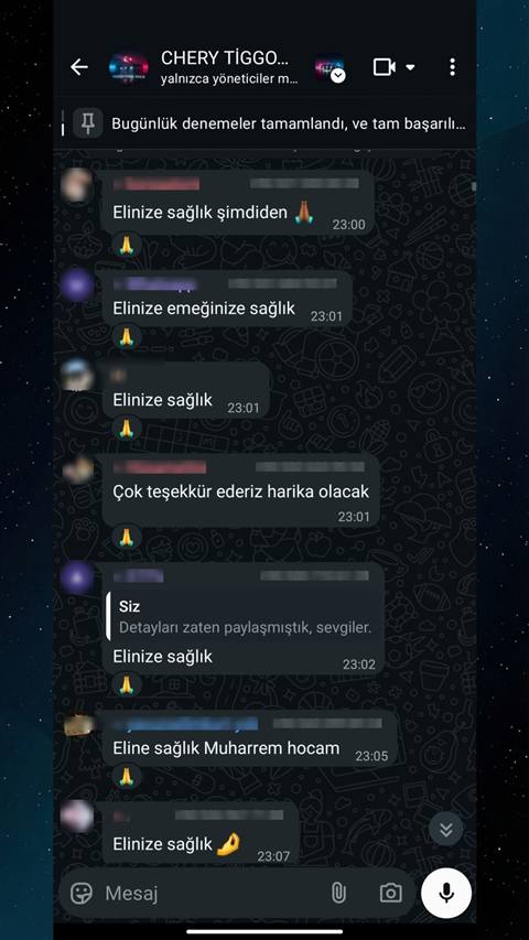MUHAWARE kullanıcı yorumu (145HP Grubu): Çok teşekkür ederiz harika olacak