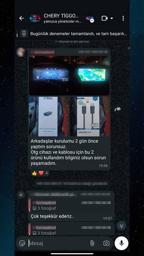 MUHAWARE kullanıcı yorumu (145HP Grubu): Arkadaşlar kurulumu 2 gün önce yaptım sorunsuz.
Otg cihazı ve kablosu için bu 2 ürünü kullandım bilginiz olsun sorun yaşamadım.