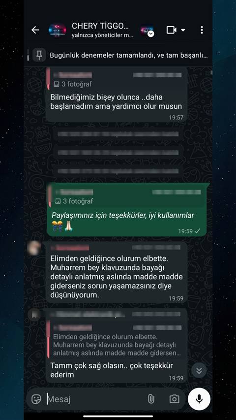 MUHAWARE kullanıcı yorumu (145HP Grubu): Tamm çok sağ olasın.. çok teşekkür ederim