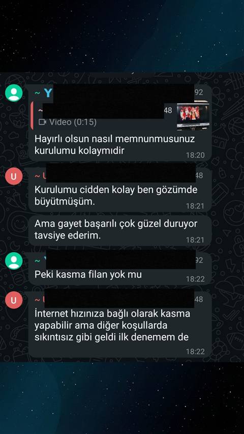 MUHAWARE kullanıcı yorumu (145HP Grubu): İnternet hızınıza bağlı olarak kasma yapabilir ama diğer koşullarda sıkıntısız gibi geldi ilk denemem de