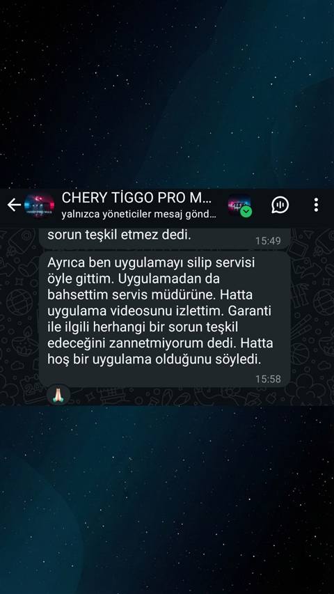 MUHAWARE kullanıcı yorumu (145HP Grubu): sorun teşkil etmez dedi.