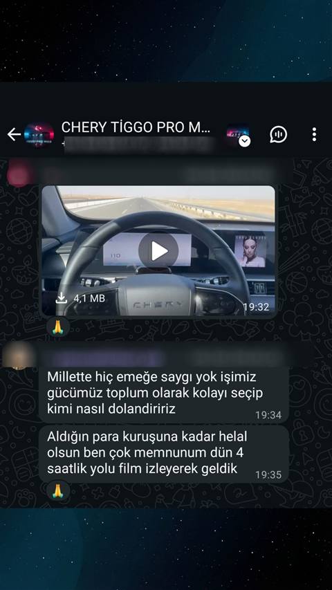 MUHAWARE kullanıcı yorumu (145HP Grubu): Aldığın para kuruşuna kadar helal olsun ben çok memnunum dün 4 saatlik yolu film izleyerek geldik 🙏
