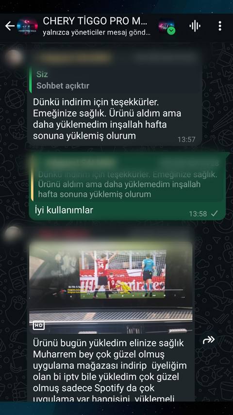 MUHAWARE kullanıcı yorumu (145HP Grubu): Ürünü bugün yükledim elinize sağlık Muharrem bey çok güzel olmuş uygulama mağazası indirip  üyeliğim olan bi iptv bile yükledim çok güzel olmuş sadece Spotify da çok uygulama var hangisini  yüklemeli
