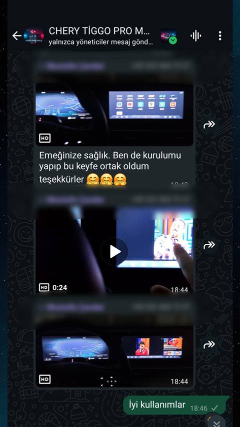 MUHAWARE kullanıcı yorumu (145HP Grubu): Emeğinize sağlık. Ben de kurulumu yapıp bu keyfe ortak oldum teşekkürler 🤗🤗🤗