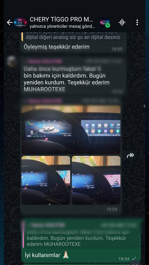 MUHAWARE kullanıcı yorumu (145HP Grubu): Daha önce kurmuştum fakat 5 bin bakımı için kaldırdım. Bugün yeniden kurdum. Teşekkür ederim MUHAROOTEXE