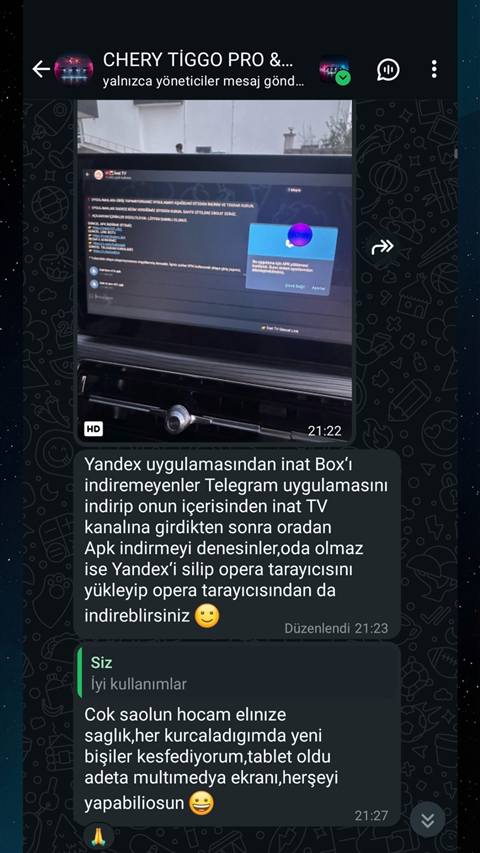 MUHAWARE kullanıcı yorumu (183HP Grubu): Cok saolun hocam elınıze saglık,her kurcaladıgımda yeni bişiler kesfediyorum,tablet oldu adeta multımedya ekranı,herşeyi yapabiliosun 😀