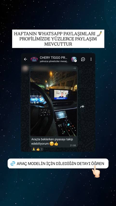 MUHAWARE kullanıcı yorumu (183HP Grubu): Araçta beklerken piyasayı takip edebiliyorum 😊👍