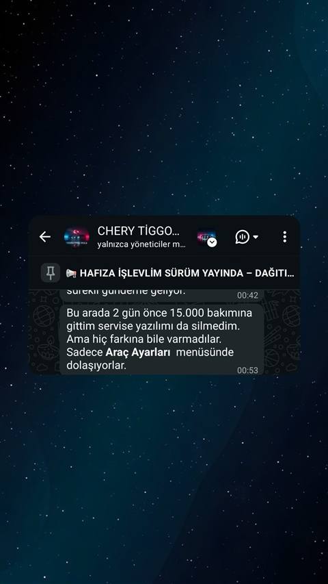 MUHAWARE kullanıcı yorumu (Garanti Paylaşımı): Bu arada 2 gün önce 15.000 bakımına gittim servise yazılımı da silmedim. Ama hiç farkına bile varmadılar. Sadece Araç Ayarları  menüsünde dolaşıyorlar.