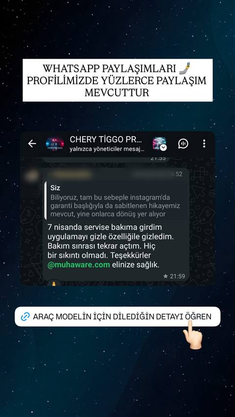 MUHAWARE kullanıcı yorumu (Garanti Paylaşımı): 7 nisanda servise bakıma girdim uygulamayı gizle özelliğile gizledim. Bakım sınrası tekrar açtım. Hiç bir sıkıntı olmadı. Teşekkürler @muhaware.com elinize sağlık.