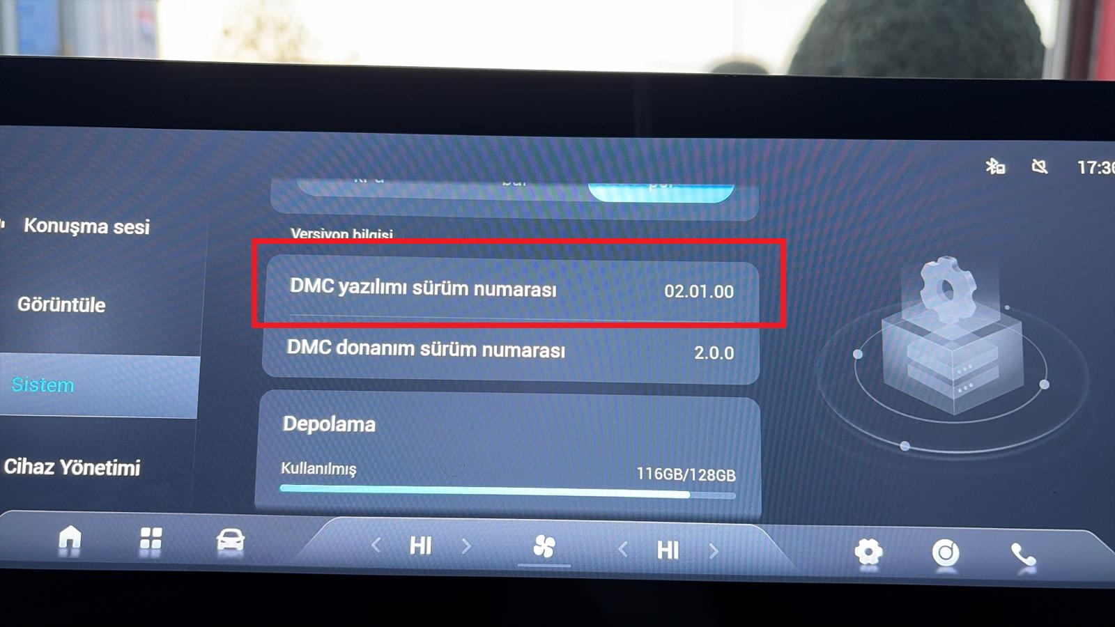 Sistem Sürüm Ekranı